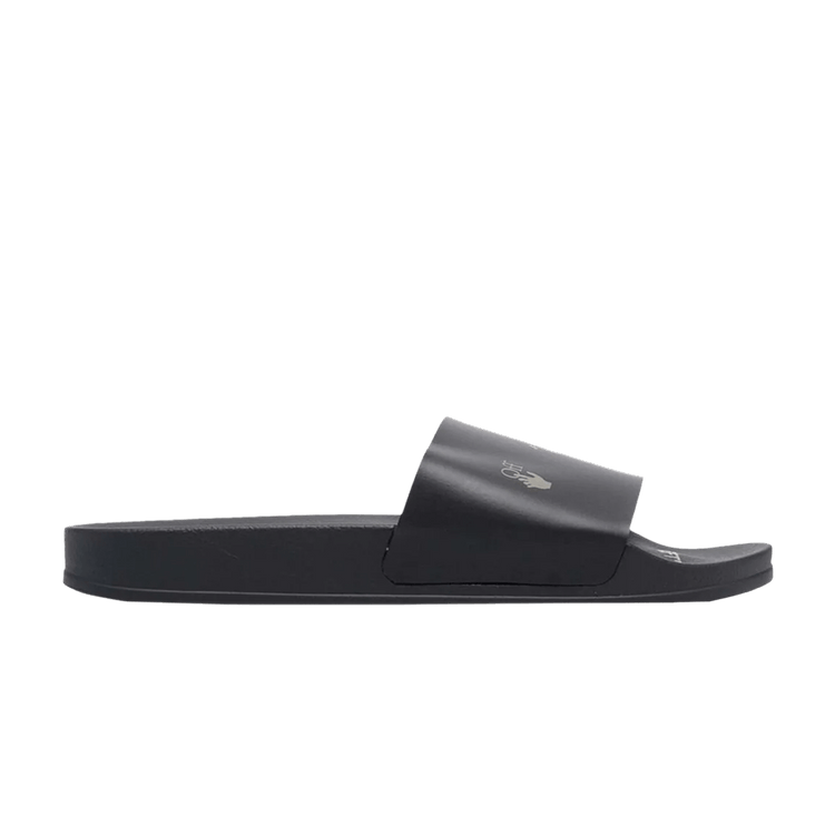 Off-White Logo Print Sliders 'Drowning Man - Black Khaki' — Black/Khaki