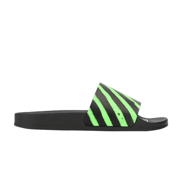 Off-White Sliders 'Black Green' — Black/Green