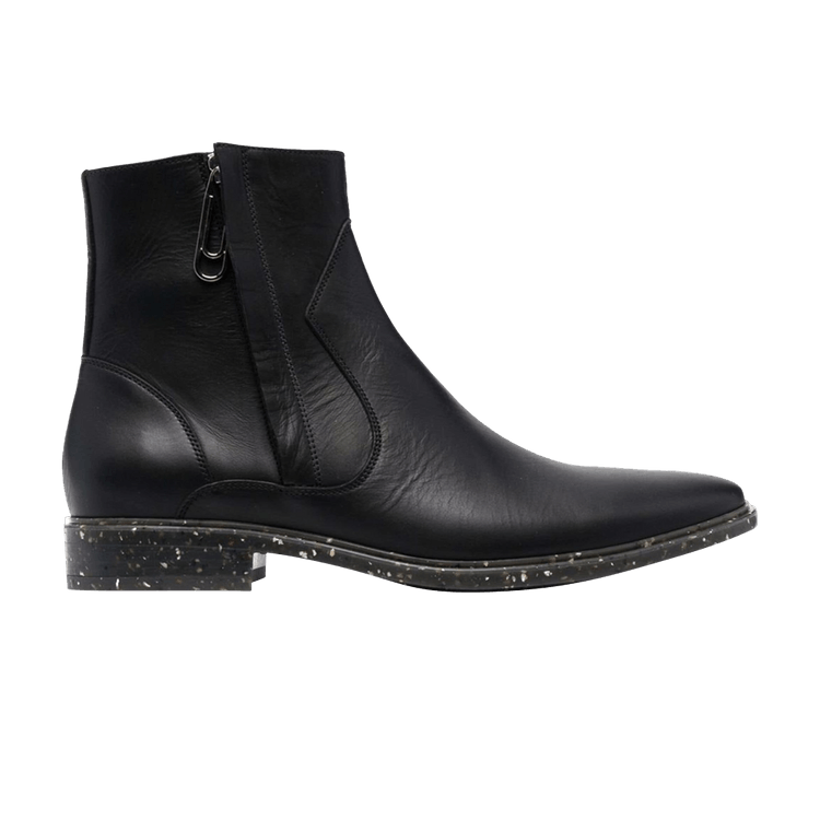 Off-White Zip-Up Paperclip Ankle Boot 'Black' — Black