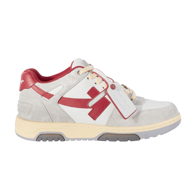 Off-White Out of Office Low 'Light Grey Red' — Light Grey/Red
