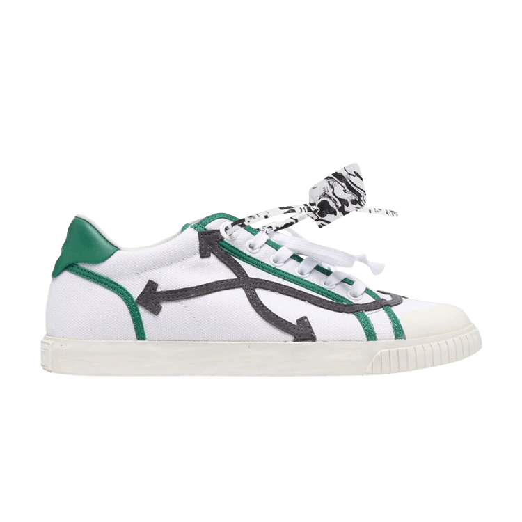 Off-White Vulcanized Low 'White Green' — White/Grey/Green