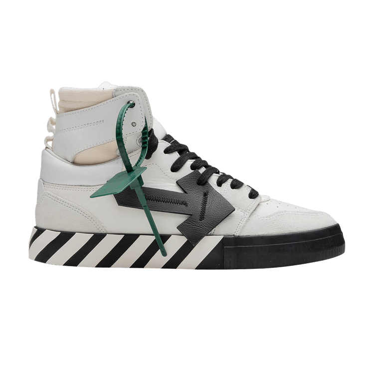 Off-White High Top Vulcanized 'White Black' — White/Black