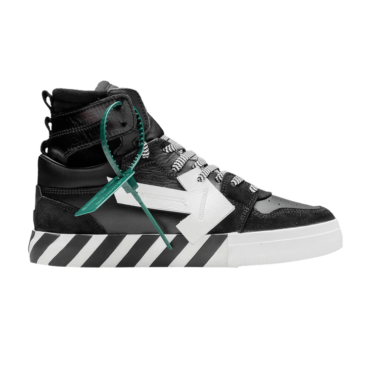 Off-White High Top Vulcanized 'Black White' — Black/White