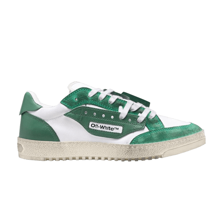 Off-White 5.0 Low 'Distressed White Dark Green' — White/Dark Green
