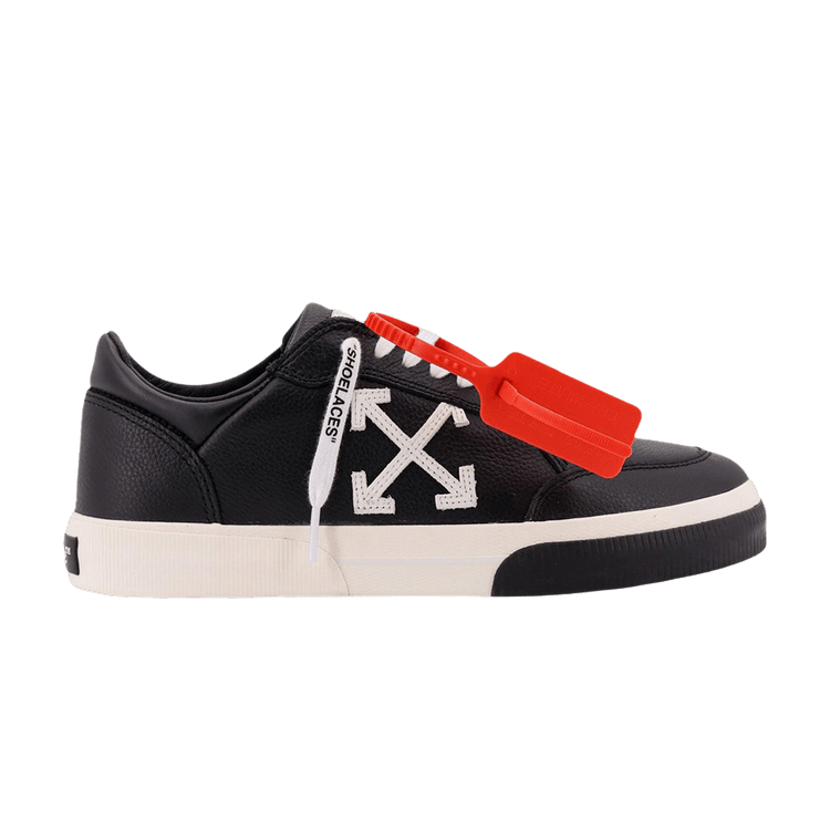 Off-White Vulcanized Leather Sneaker 'Black White' — Black/White