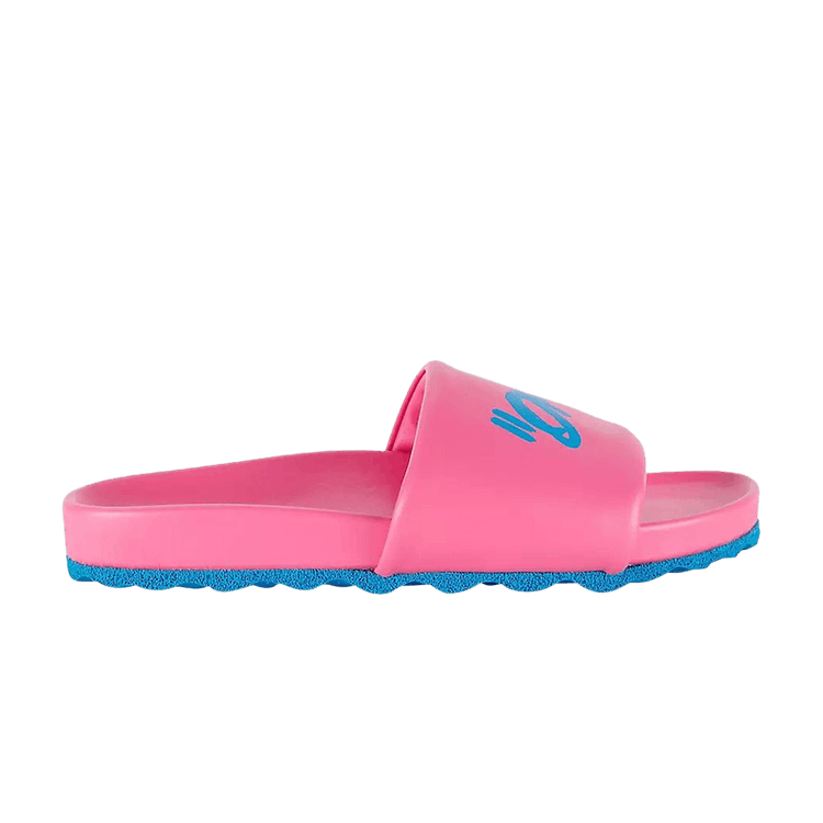 Off-White Logo-Print Sliders 'Quotes - Pink Blue' — Pink/Blue