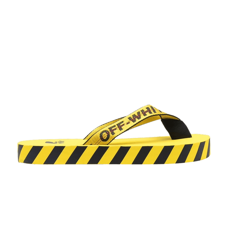 Off-White Industrial Flip Flops 'Logo Tape - Yellow' 2022 — Yellow/Black