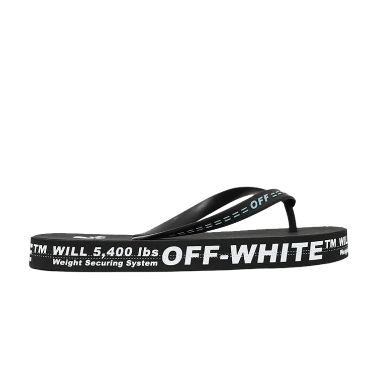 Off-White Industrial Flip Flops 'Weight Securing System - Black' — Black/White