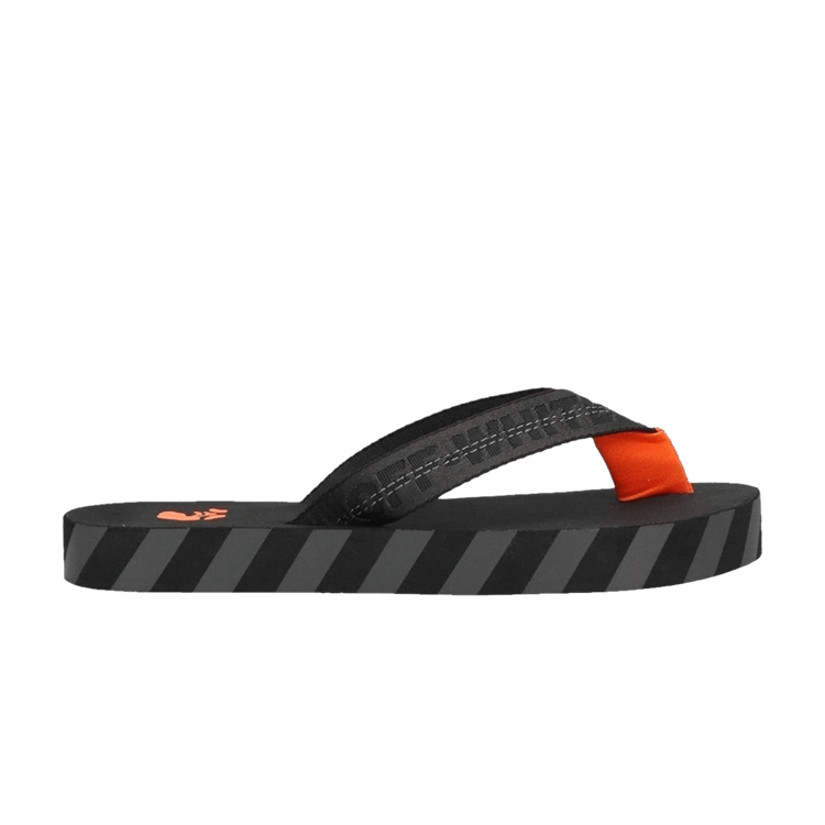 Off-White Flip Flops 'Logo Tape - Black' — Black