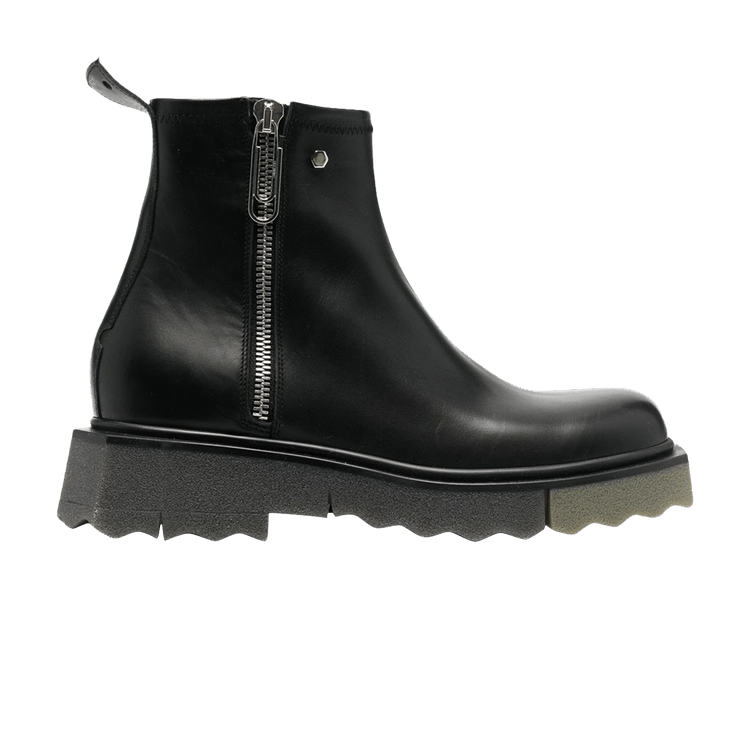 Off-White Sponge Zip Boot 'Black Green' — Black/Green