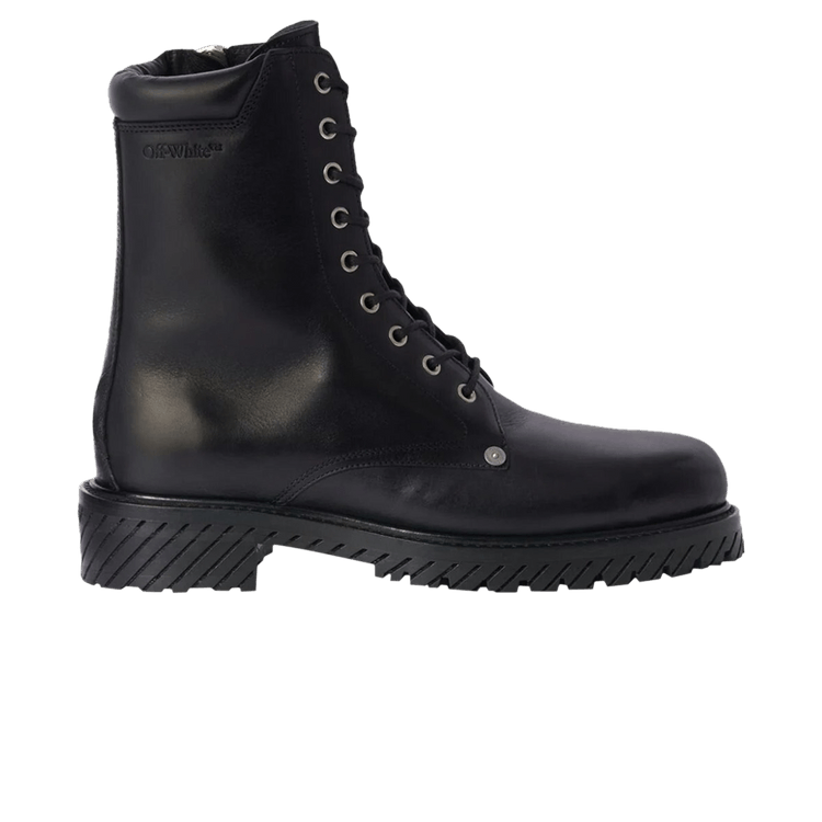 Off-White Diag Lace-Up Combat Boot 'Black' — Black