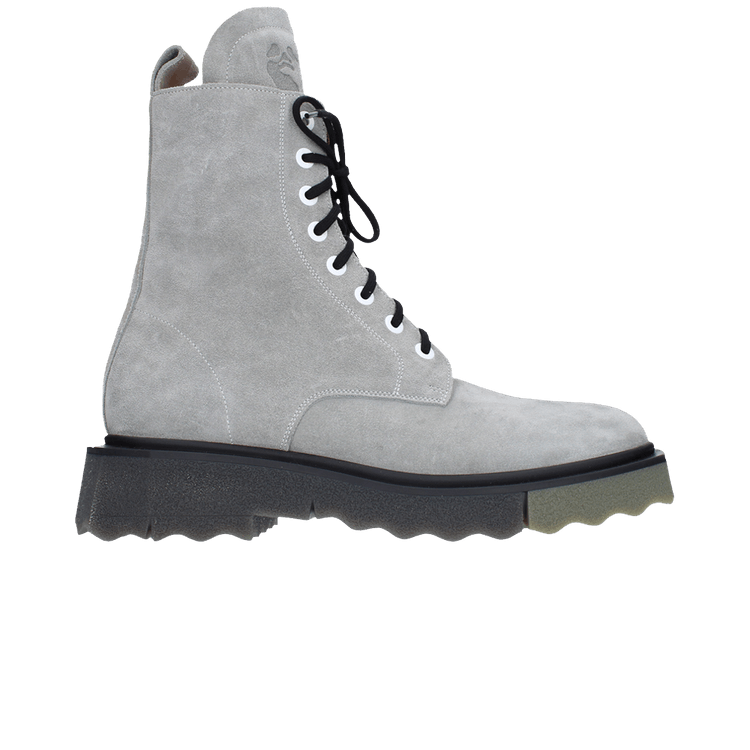 Off-White Sponge Sole Lace Up Boot 'Grey' — Sand/Black