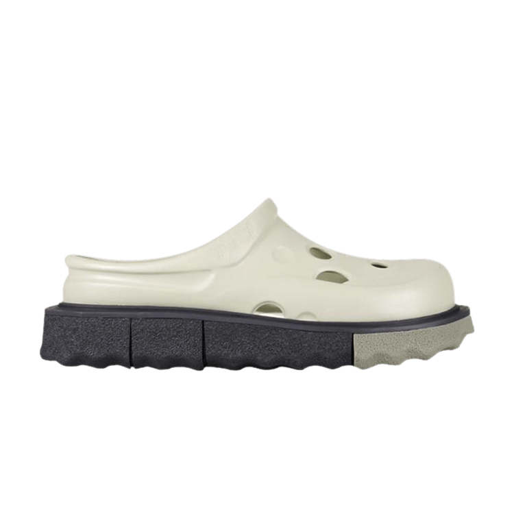 Off-White Sponge Perforated Clog 'Sage' — Sage/Black