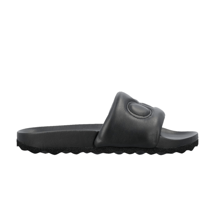 Off-White Bookish Leather Slider 'Black' — Black/Black