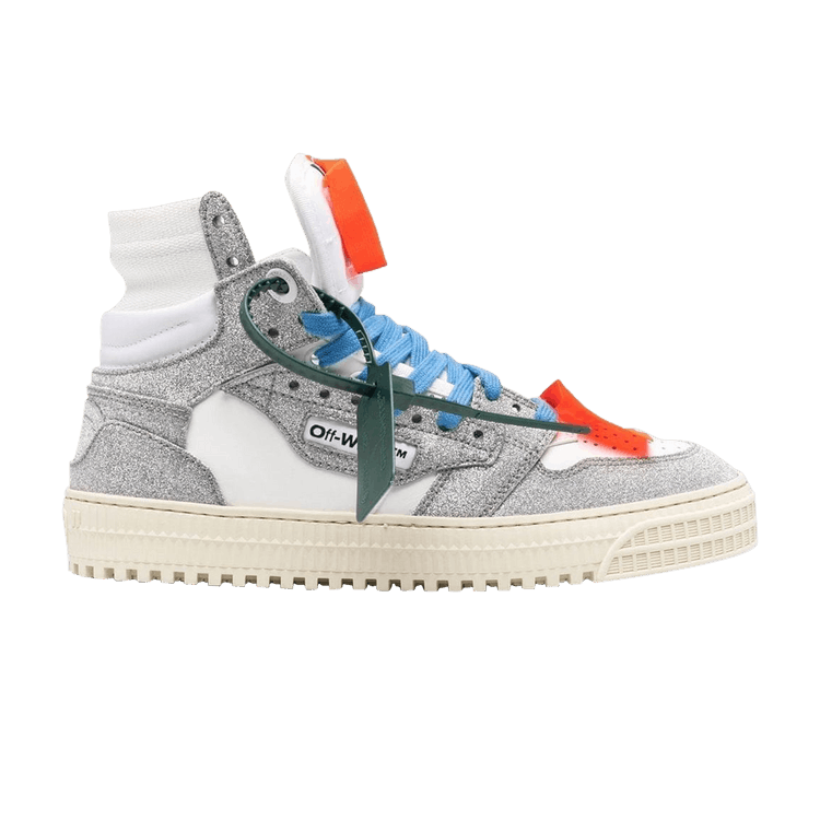 Off-White Wmns Off-Court 3.0 High 'White Silver Glitter' — White/Silver