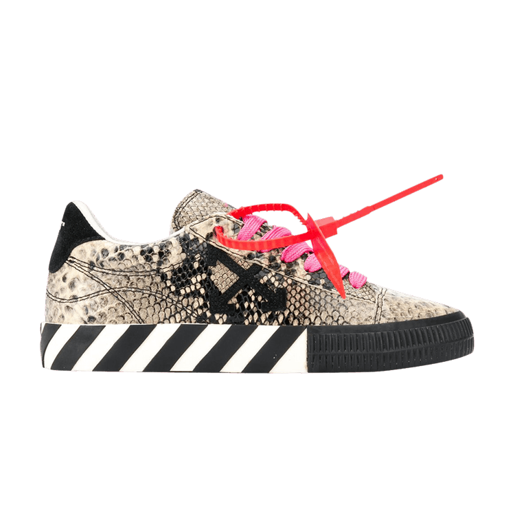 Off-White Wmns Arrow Vulcanized Low 'Snakeskin' — Medium Grey/Black