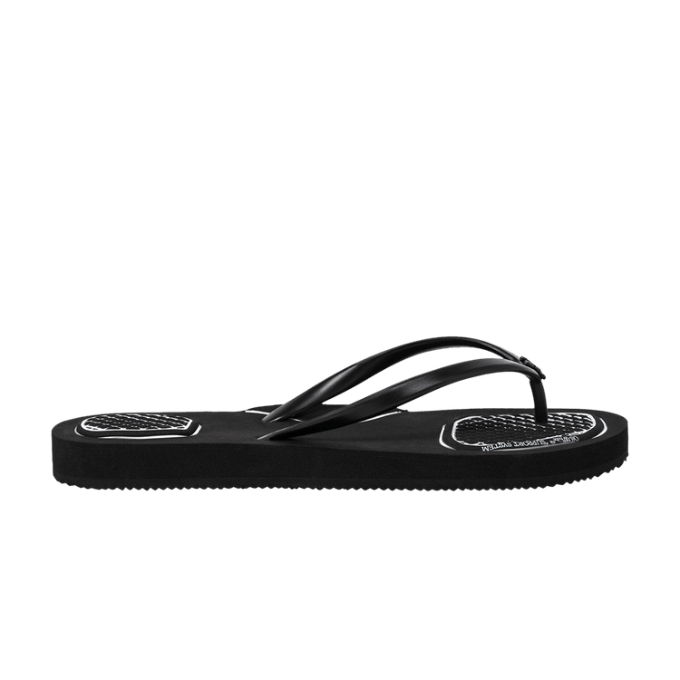 Off-White Wmns Plaque Flip Flops 'Black' — Black