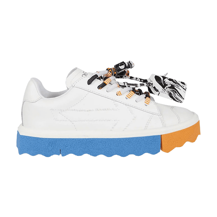 Off-White Wmns Sponge Sneakers 'White Blue' — White/White