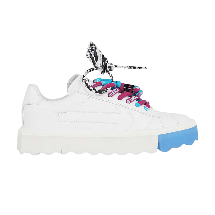 Off-White Wmns Sponge Sneakers 'White Blue' — White/Black