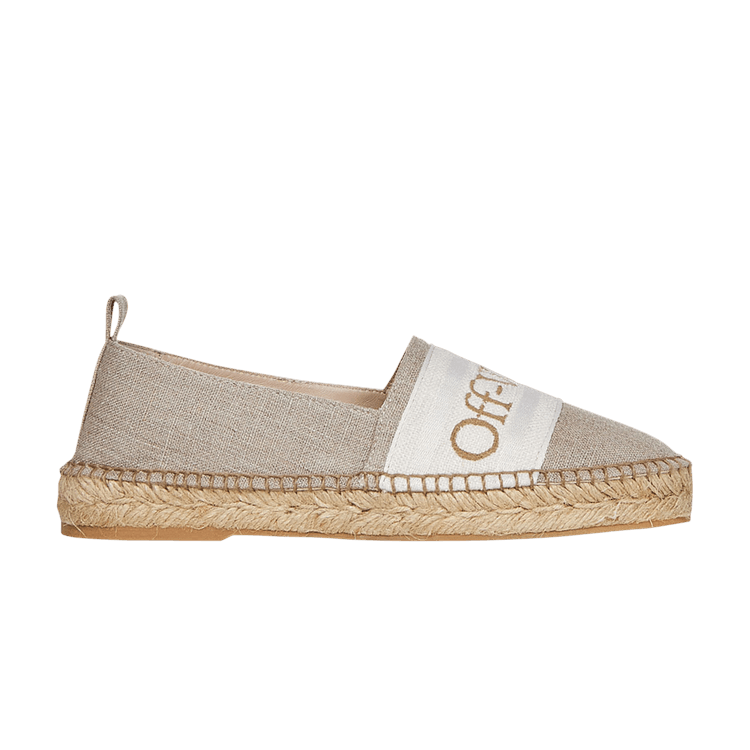 Off-White Wmns Bookish Canvas Espadrilles 'Beige' — Beige