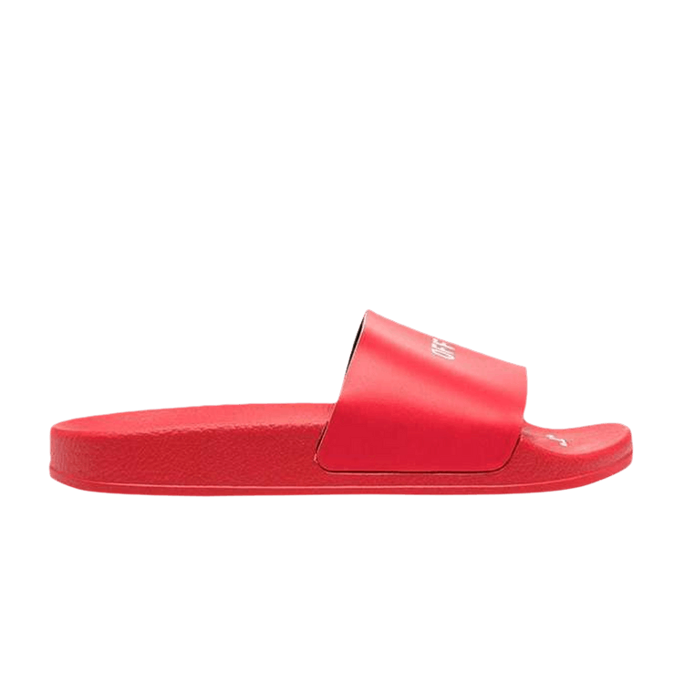 Off-White Wmns Pool Sliders 'Red' — Red/White