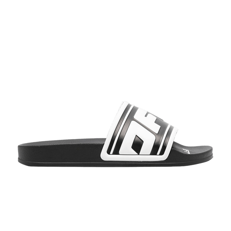 Off-White Wmns Sliders 'Logo Embossed - Black White' — Black/White