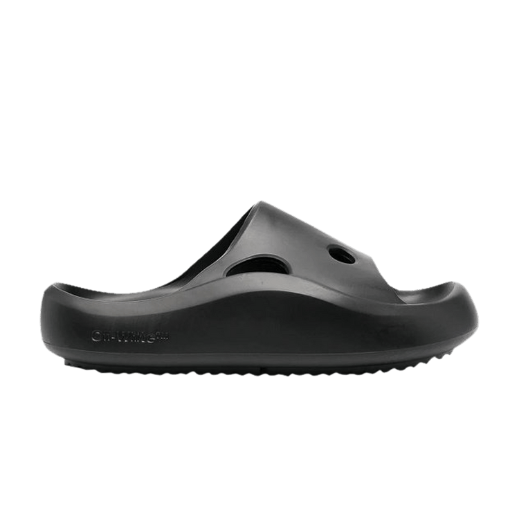 Off-White Wmns Meteor Rubber Sliders 'Black' — Black/Black