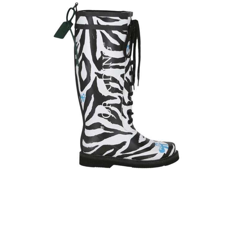 Off-White Wmns Rubber Boot 'For Riding - Zebra' — White/Black