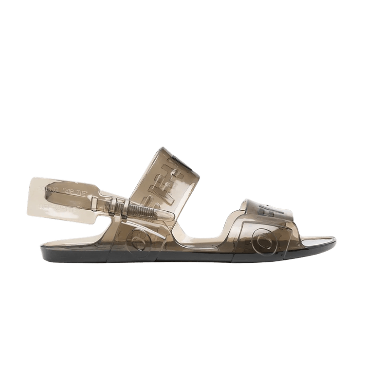 Off-White Wmns Sheer Zip Tie Sandal 'Jelly Brown' — Brown