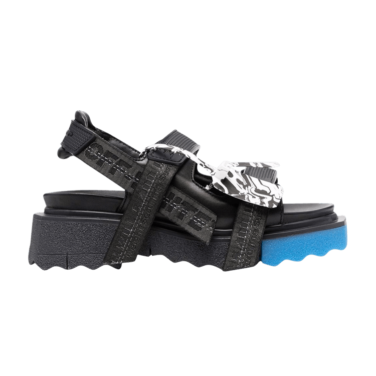 Off-White Wmns Sponge Trek Strap Sandal 'Black Blue' — Black/Blue