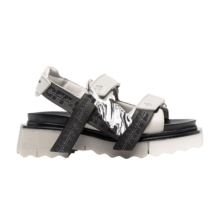 Off-White Wmns Sponge Trek Strap Sandal 'Beige' — Beige/Black