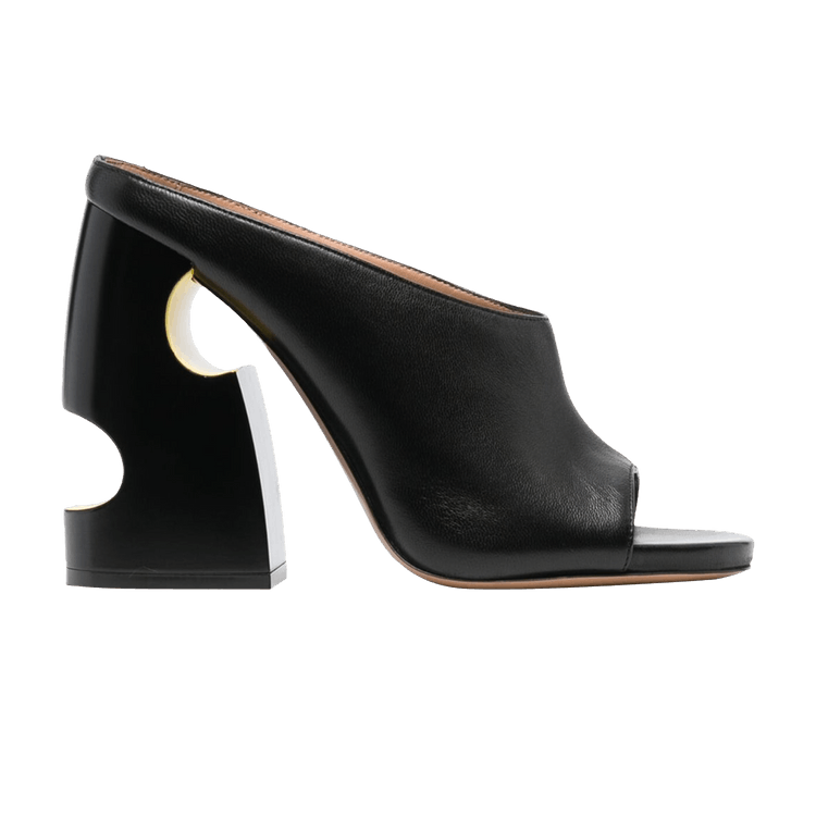 Off-White Wmns Pop Meteor Block Thong Mule 'Black' — Black/Yellow