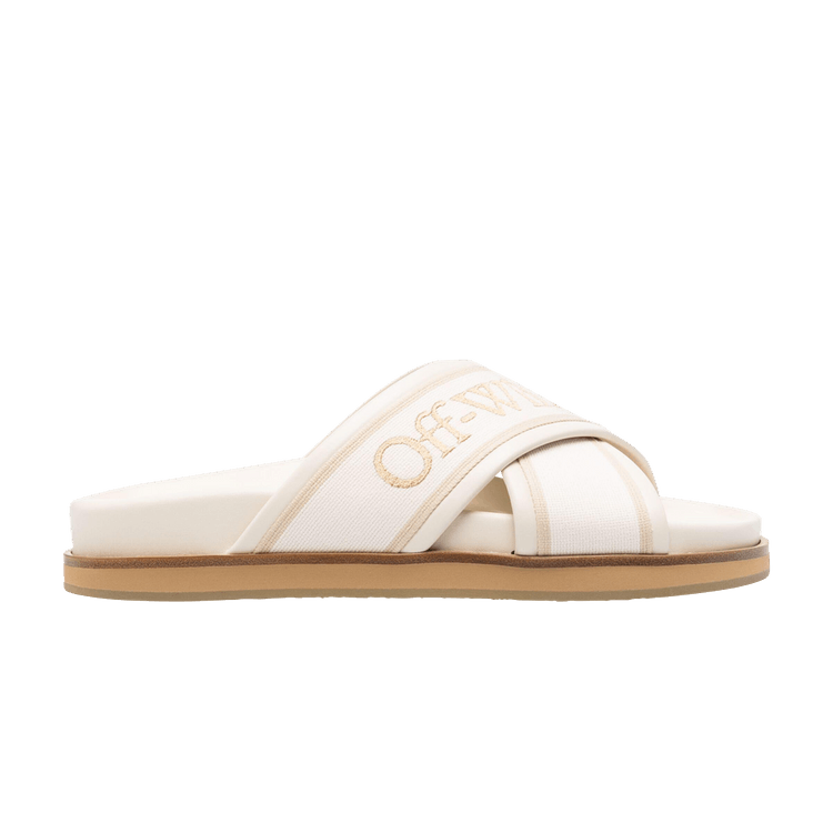 Off-White Wmns Cloud Criss Cross Sliders 'Cream White Beige' — Cream White/Beige