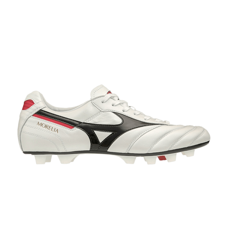 Mizuno Morelia 2 Japan Short Tongue 'White Black' — White/Black/Chinese Red