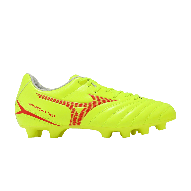 Mizuno Monarcida Neo 3 Select Wide 'Safety Yellow Fiery Coral 2' — Safety Yellow/Fiery Coral 2