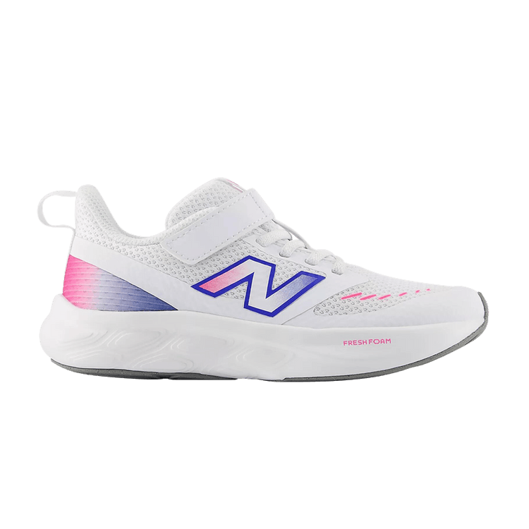 New Balance 625 Hook & Loop Little Kid 'White Pink Heat' — NB WHITE / PINK HEAT / BLUEBIRD