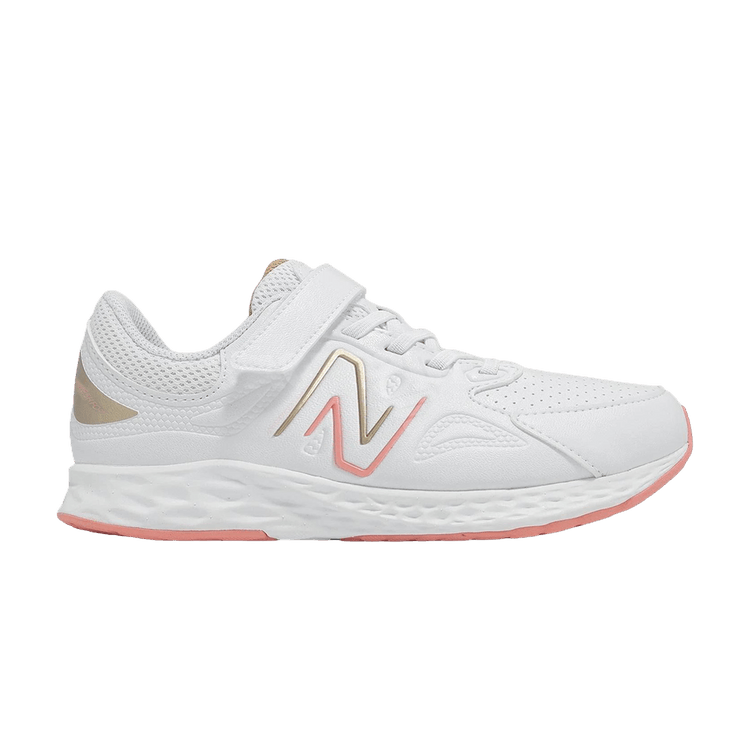 New Balance Fresh Foam 76T V1 Little Kid Wide 'White Pink' — White/Pink