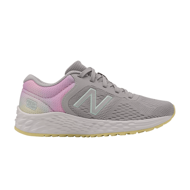 New Balance Arishi v2 Little Kid 'Light Aluminum Pink Lemonade' — Light Aluminum/Pink Lemonade