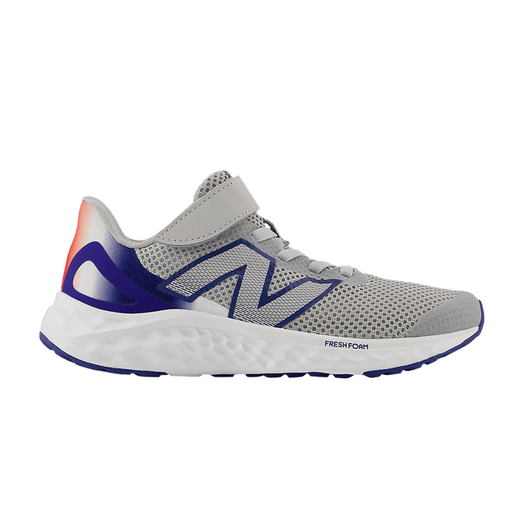 New Balance Fresh Foam Arishi v4 Little Kid Wide 'Grey Navy' — Raincloud/Inkwell/True Red