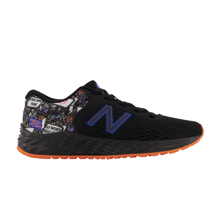 New Balance Fresh Foam Arishi v2 Bungee Little Kid 'Black Cobalt' — Black/Cobalt/Vibrant Orange