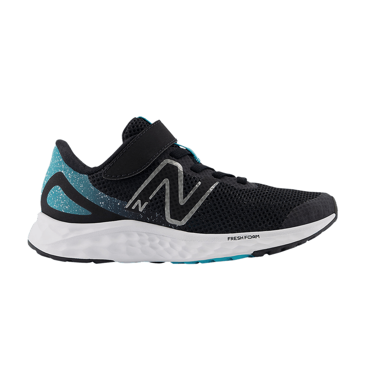 New Balance Fresh Foam Arishi v4 Bungee Lace Top Strap Little Kid 'Black Virtual Blue' — Black/Virtual Blue/Phantom