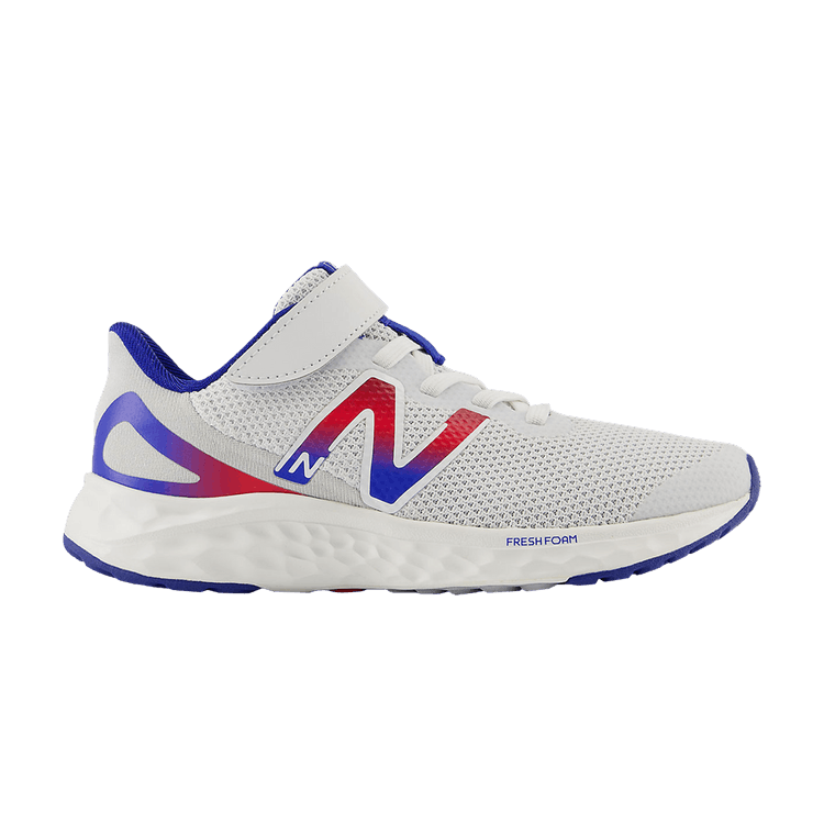New Balance Fresh Foam Arishi v4 Bungee Lace Top Strap Little Kid X-Wide 'Quartz Grey Team Royal' — Quartz Grey/Team Royal/Team Red
