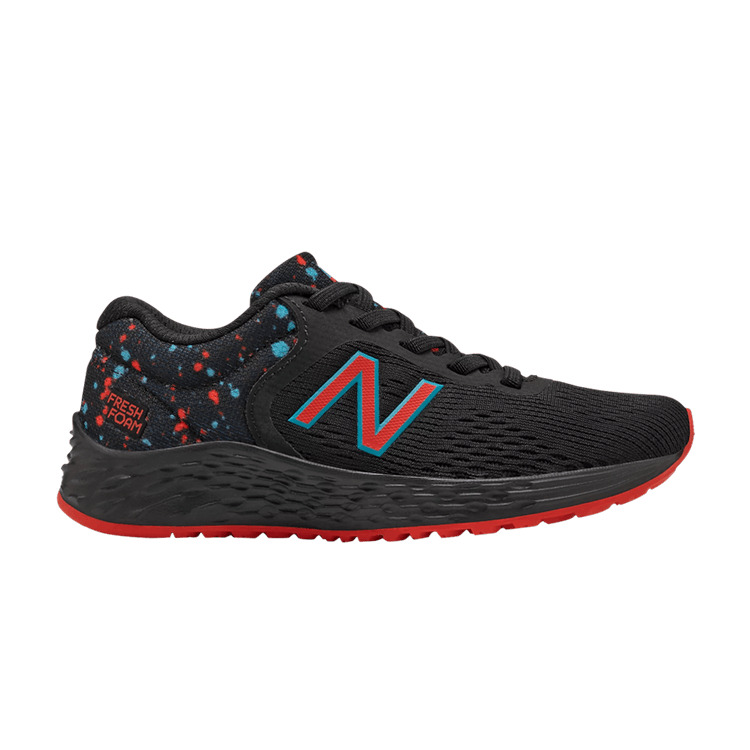 New Balance Arishi v2 Little Kid Wide 'Black Ghost Pepper Splatter — Black/Ghost Pepper/Virtual Sky