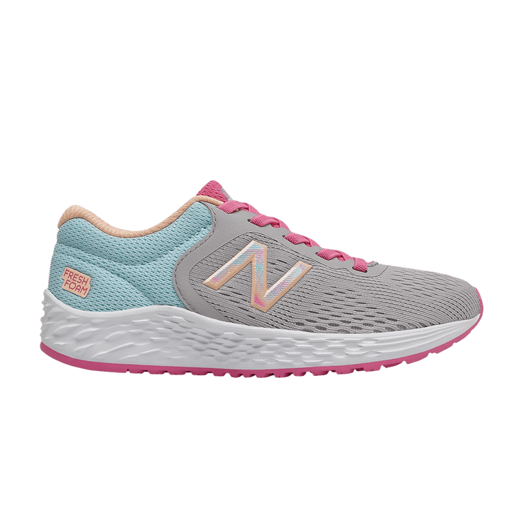 New Balance Arishi v2 Little Kid Wide 'Rain Cloud Blue Chill' — Rain Cloud/Blue Chill/Sporty Pink/Light Mango