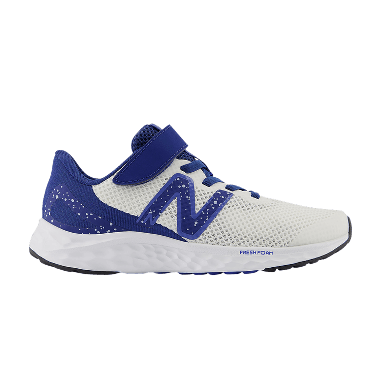 New Balance Fresh Foam Arishi v4 Bungee Lace Little Kid 'White Marine Blue' — White/Night Sky/Marine Blue