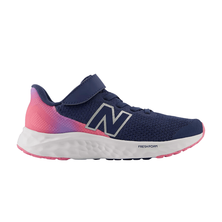 New Balance Fresh Foam Arishi v4 Bungee Lace Little Kid 'Vintage Indigo' — VINTAGE INDIGO / SIGNAL PINK / LILAC GLO