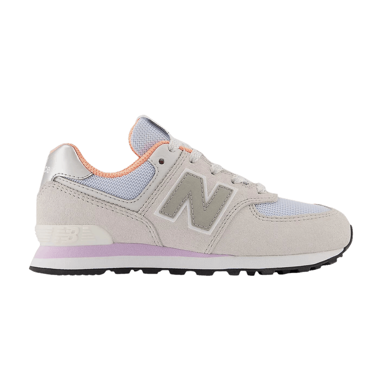New Balance 574 Little Kid Wide 'Summer Fog Cyber Lilac' — Summer Fog/Starlight/Cyber Lilac