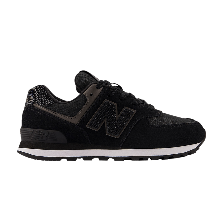 New Balance 574 Little Kid 'Black Metallic' — Black/Black Metallic