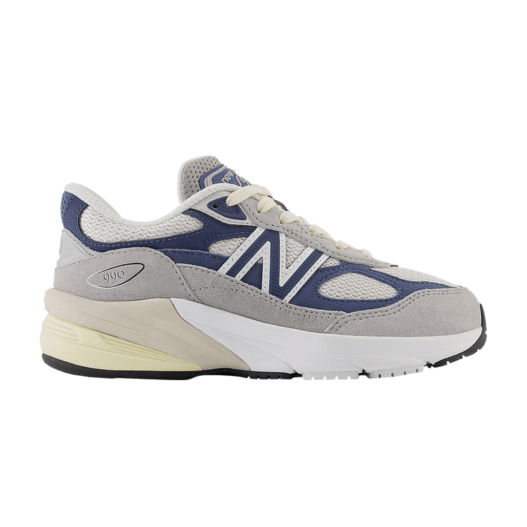 New Balance 990v6 Little Kid Wide 'Grey Day 2023' — Marblehead/Vintage Indigo