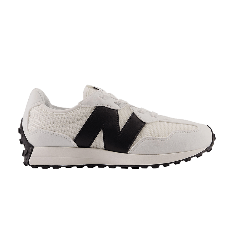 New Balance 327 Bungee Lace Little Kid 'White Black' — White/Black